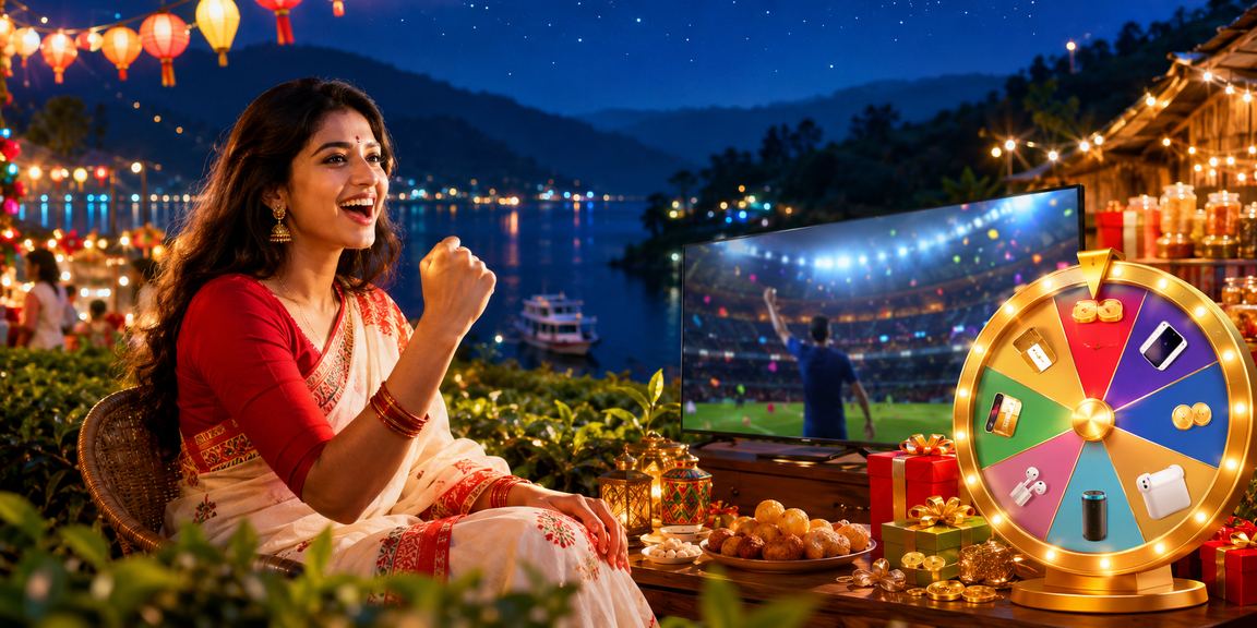 রাঙামাটিতে পহেলা বৈশাখের উৎসবে ilt20 - এর লাকি ড্র বিজয়ী উদযাপন করছেন