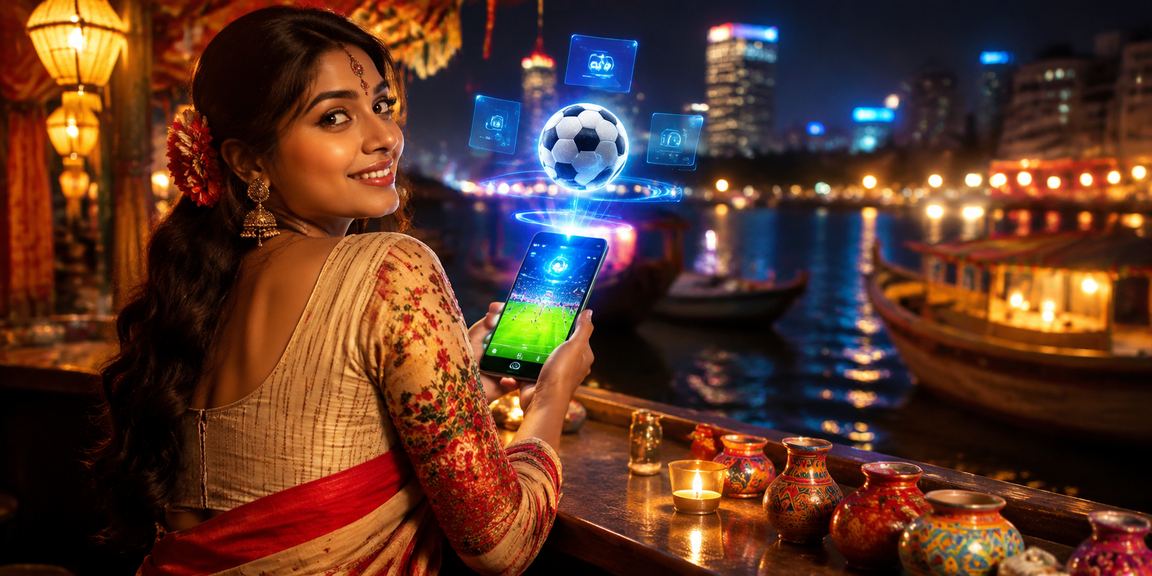 পহেলা বৈশাখের আনন্দে সুন্দরবনের পরিবেশে ফুটবল ম্যাচ অডস দেখছেন একজন বেটর